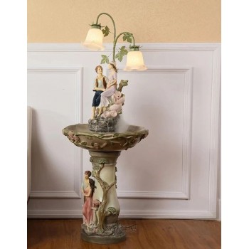 نافوره بمصباح ديكوري فنتج بقاعده تمثال رومانسي نافوره بمصباح ديكوري فنتج بقاعده تمثال رومانسي