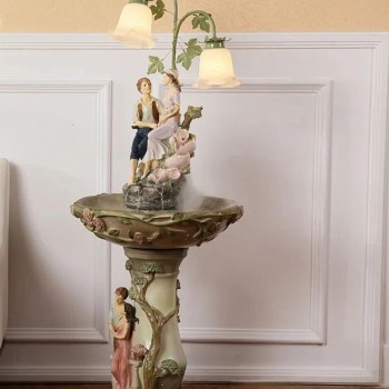 نافوره بمصباح ديكوري فنتج بقاعده تمثال رومانسي 