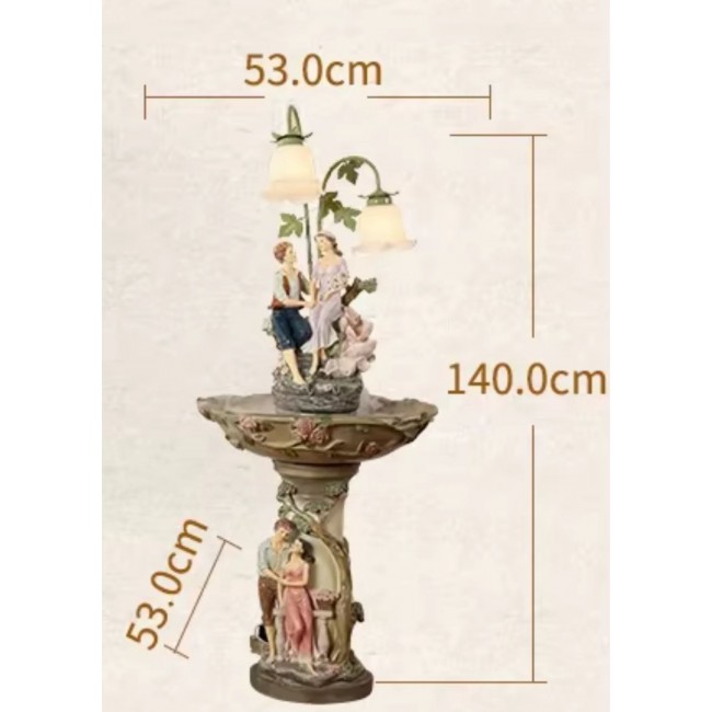 نافوره بمصباح ديكوري فنتج بقاعده تمثال رومانسي 