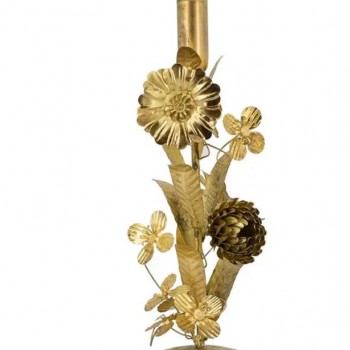 شمعدان معدن مشغول يدويا فاخر يجسد جمال الطبيعه 8166