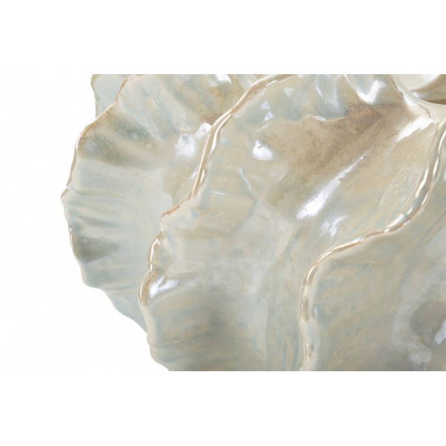 فازه ديكور سيراميك أو مزهرية بتصميم صدفة البحر8326