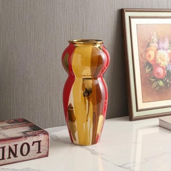 فازه سيراميك عصريه فنية ملونة تصميم تجريدي 8290