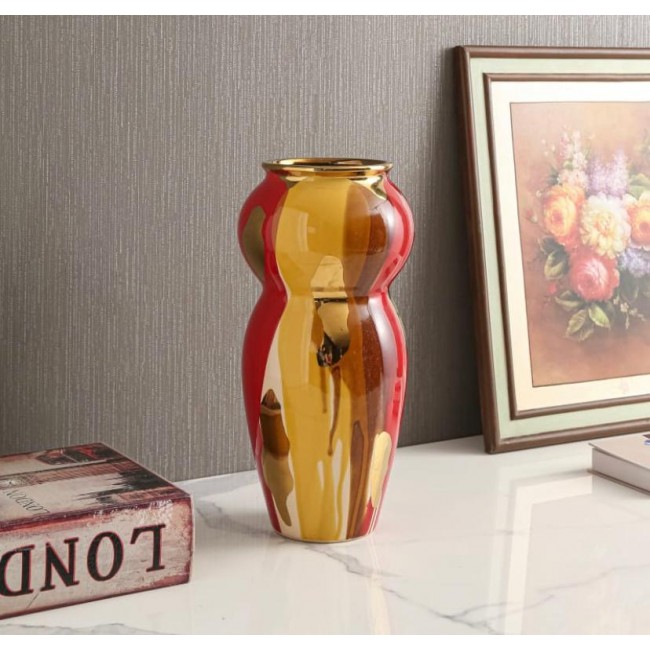 فازه سيراميك عصريه فنية ملونة تصميم تجريدي 8290