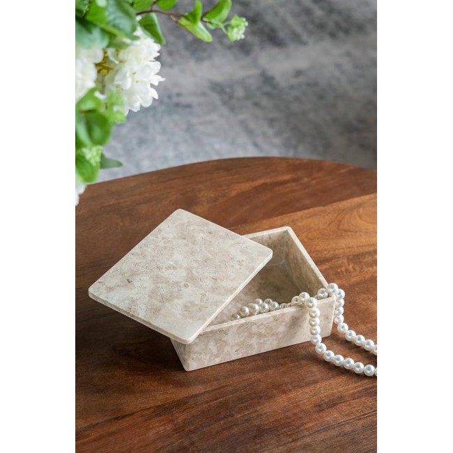  صندوق مجوهرات من حجر الترافرتين عالي الجوده 8311