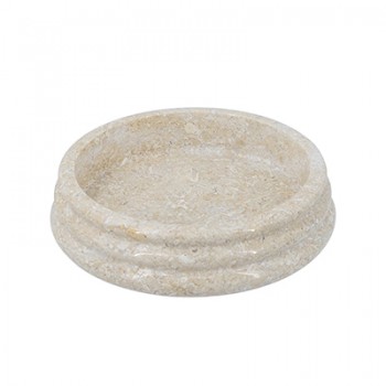 ديكور دائري من حجر الترافرتين  الطبيعي ملائم لديكور المنزل 