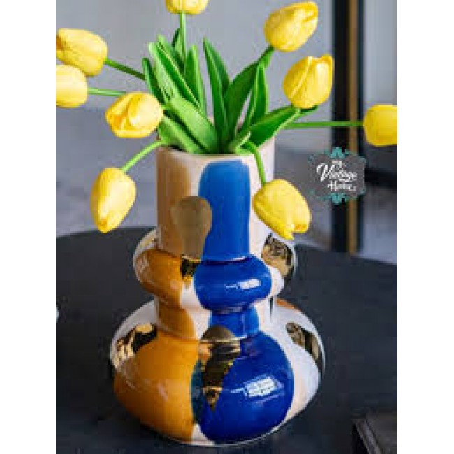 فازه سراميك فنيه تجريديه بلمسات عصريه مثالي لديكور المنزل 8282