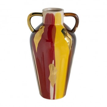 فازه سيراميك فنية ملونة تصميم تجريدي مثالي لديكور المنزل 8283