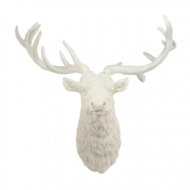 ديكور جداري رأس غزال أبيض بقرون 8365 ديكور جداري رأس غزال أبيض بقرون 8365