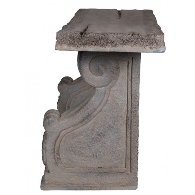 كونسول جداري بتصميم يوناني باللون الرمادي المنحوتة 8416