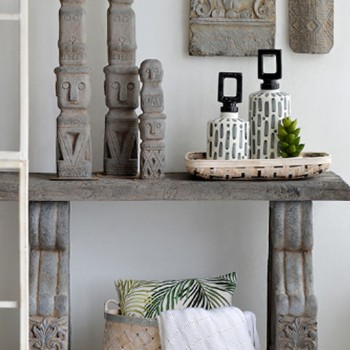 كونسول جداري بتصميم يوناني باللون الرمادي المنحوتة 8416