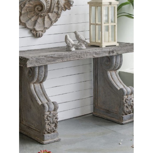 كونسول جداري بتصميم يوناني باللون الرمادي المنحوتة 8416