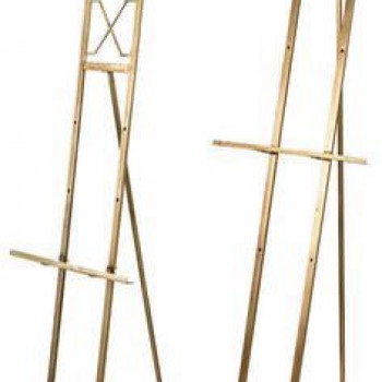 حامل عرض أرضي معدني بلون ذهبي بتصميم كلاسيك متوفر الحجمين 8269