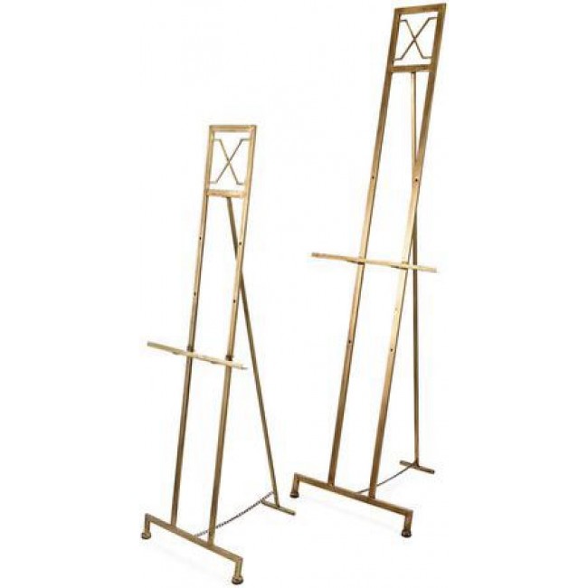 حامل عرض أرضي معدني بلون ذهبي بتصميم كلاسيك متوفر الحجمين 8269