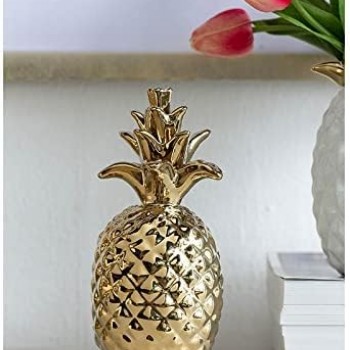  تحفة أناناس ديكوري بلون ذهبي متوفر الحجمين 8227