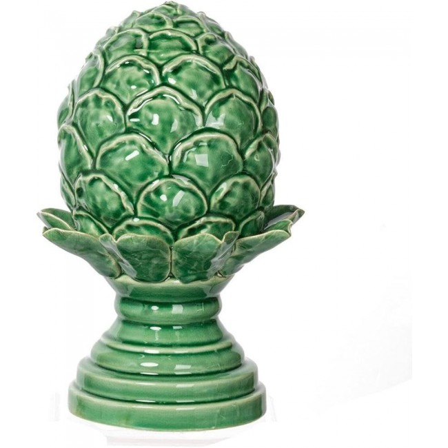 تحفه سيراميك خرشوف مزهر عتيق باللون الأخضر متوفر الحجمين 8230