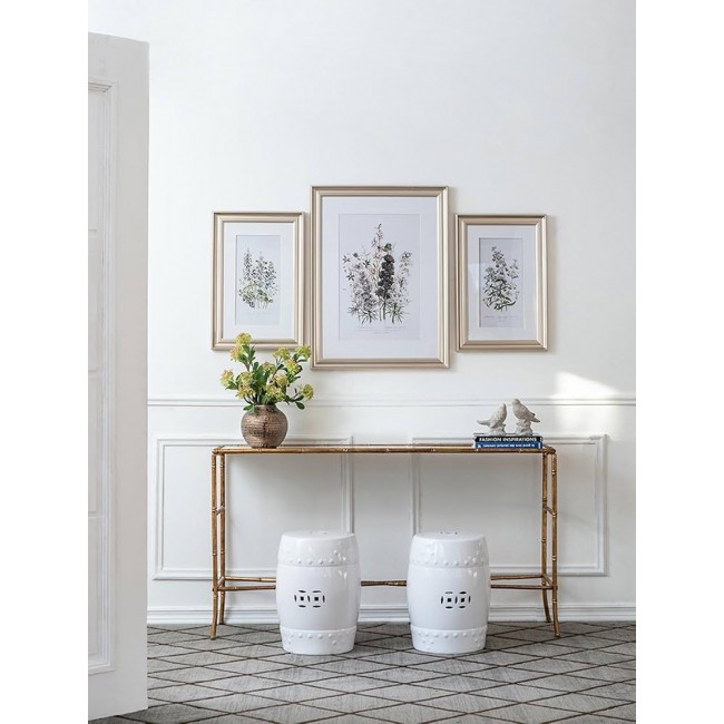 طقم لوحات فنية جدارية نباتية مؤطرة من 3 قطع 8426