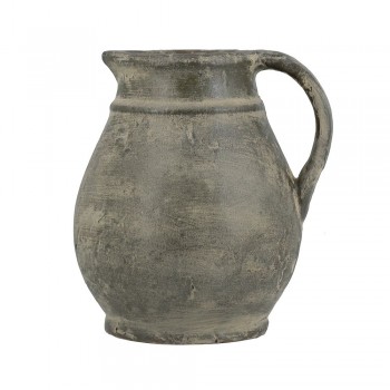 فازه إبريق ديكور من الفخار الرمادي العتيق8340