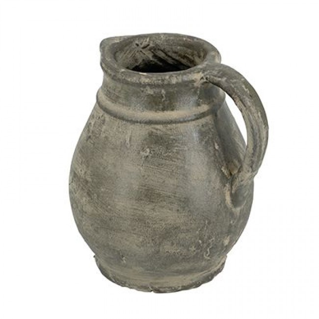 فازه إبريق ديكور من الفخار الرمادي العتيق8340