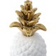 تحفه مصنوعه من السراميك شكل الاناناس باللون الابيض والذهبي 8226 تحفه مصنوعه من السراميك شكل الاناناس باللون الابيض والذهبي 8226