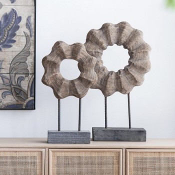 تحفه مصنوعه من الخشب الطبيعي بقاعده تضيف لمسه ريفيه فاخره متوفر الحجمين 8241 تحفه مصنوعه من الخشب الطبيعي بقاعده تضيف لمسه ريفيه فاخره متوفر الحجمين 8241