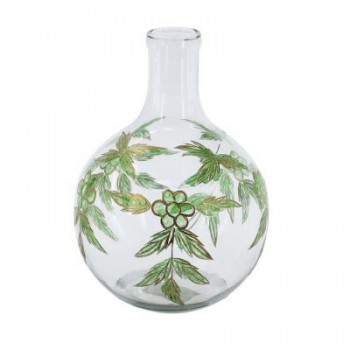 فازه زجاجية بزخارف نباتية خضراءبتصميم اوربي 8302 فازه زجاجية بزخارف نباتية خضراءبتصميم اوربي 8302