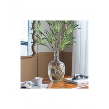 فازه زجاجيه بنقوش زهور ذهبية بلمسات عصريه متوفر الحجمين 8260 فازه زجاجيه بنقوش زهور ذهبية بلمسات عصريه متوفر الحجمين 8260