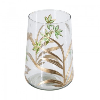 فازه زجاجية أنيقة بنمط أوراق الشجر الفاخرة8168 فازه زجاجية أنيقة بنمط أوراق الشجر الفاخرة8168