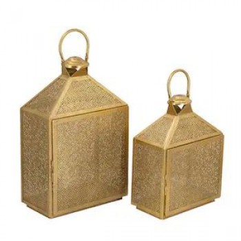 فوانيس معدنية ذهبية اللون بتصميم اوربي متوفر حجمين 8216 فوانيس معدنية ذهبية اللون بتصميم اوربي متوفر حجمين 8216