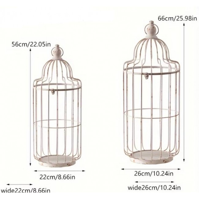 شمعدان معدن بتصميم قفص الطيورا ذات طابع ريفي متوفر حجمين 8216 شمعدان معدن بتصميم قفص الطيورا ذات طابع ريفي متوفر حجمين 8216
