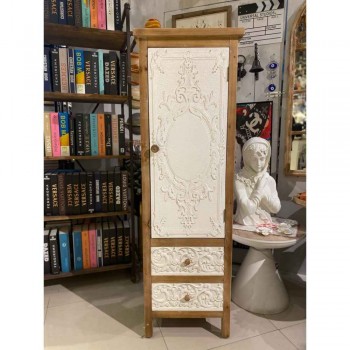 كونسول خشبي ابيض بنقوش جميله -7236 كونسول خشبي ابيض بنقوش جميله -7236