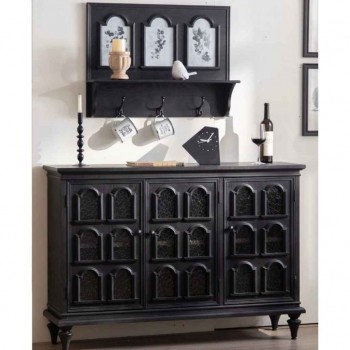 كونسول مصنوع من الخشب الطبيعي مطعم بالزجاج -L5679 كونسول مصنوع من الخشب الطبيعي مطعم بالزجاج -L5679