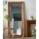 مرايا ارضيه باطار مصنوع من الخشب الطبيعي بستايل فنتج بارتفاع - 165cm -8834