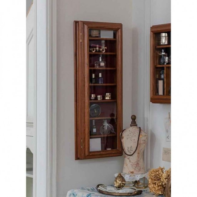 رف ديكور جدارية متعدد ارفف مصنوع من الخشب الطبيعي بطراز فرنسي 9175