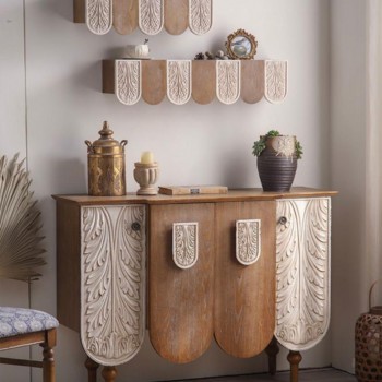 كونسول جداري مصنوع من الخشب البلوط الطبيعي بطراز أوربي8753 كونسول جداري مصنوع من الخشب البلوط الطبيعي بطراز أوربي8753