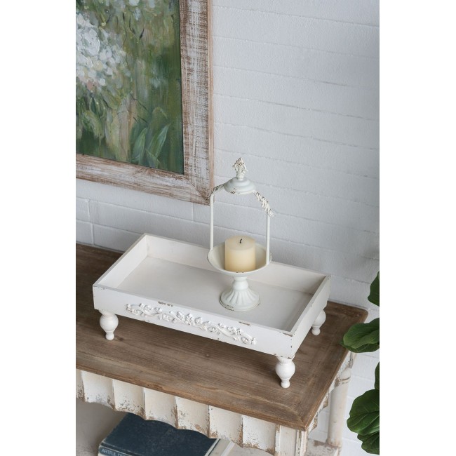 طقم صواني خشبية بيضاء عتيقة بقاعدة مرفوع بتصميم شابي شيك العدد2 8217 طقم صواني خشبية بيضاء عتيقة بقاعدة مرفوع بتصميم شابي شيك العدد2 8217