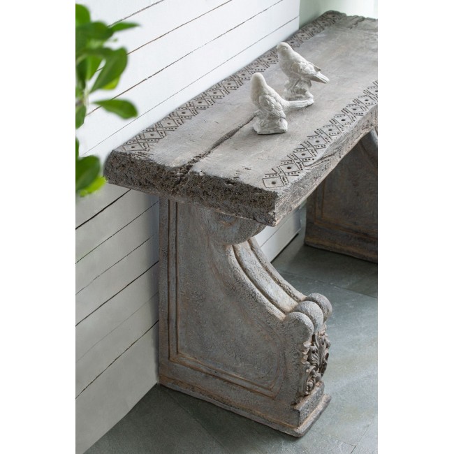 كونسول جداري بتصميم يوناني باللون الرمادي المنحوتة 8416