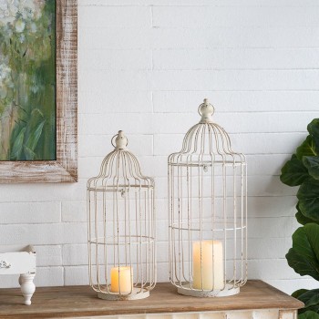 شمعدان معدن بتصميم قفص الطيورا ذات طابع ريفي متوفر حجمين 8216 شمعدان معدن بتصميم قفص الطيورا ذات طابع ريفي متوفر حجمين 8216