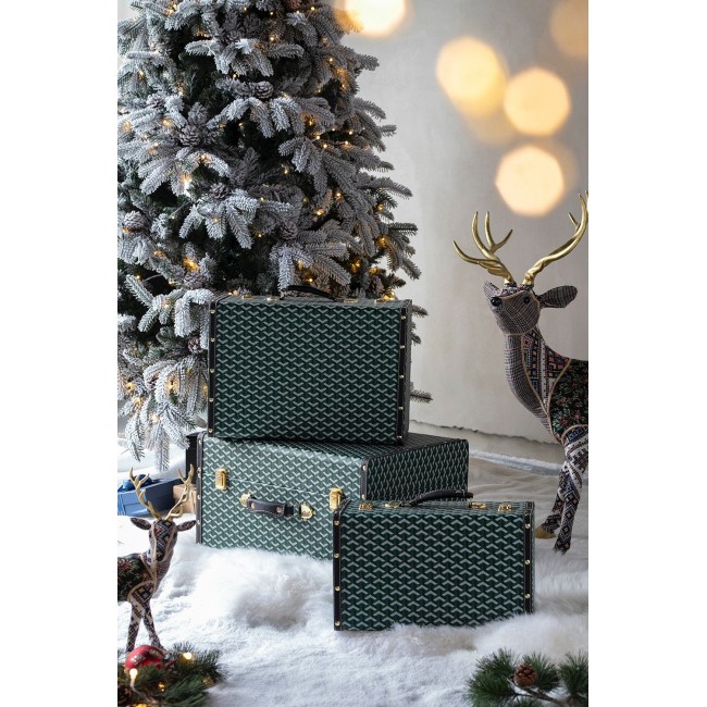 صناديق بتصميم حقيبة سفر مصنوع من الخشب والجلد بستايل اوربي كلاسيك باحجام مختلفه8422 صناديق بتصميم حقيبة سفر مصنوع من الخشب والجلد بستايل اوربي كلاسيك باحجام مختلفه8422