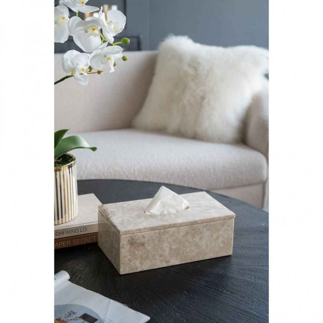 علبه مناديل من الحجر الطبيعي بلمسه كلاسيكيه فاخره 8273