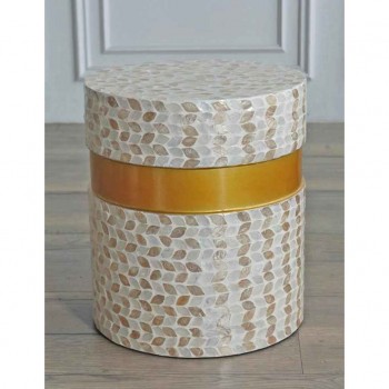 طاوله جانبيه مستديره مطعم برقائق من صدف الطبيعي 7820 طاوله جانبيه مستديره مطعم برقائق من صدف الطبيعي 7820