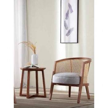 طاوله رتان جانبيه خشب طبيعي بتصميم اوربي 7300 طاوله رتان جانبيه خشب طبيعي بتصميم اوربي 7300