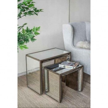 طاوله جانبيه طقم باسطح مرايا مدعم بخشب يضيف جمالا للمنزل 7780 طاوله جانبيه طقم باسطح مرايا مدعم بخشب يضيف جمالا للمنزل 7780