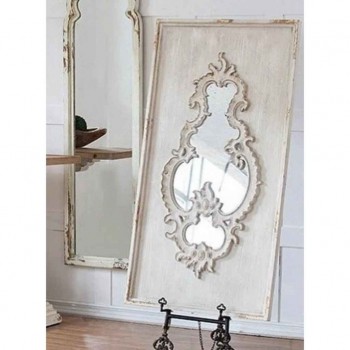 مرايا مصنوعة من الخشب الطبيعي حفر يدويا شابي شيك ستايل 7734 مرايا مصنوعة من الخشب الطبيعي حفر يدويا شابي شيك ستايل 7734