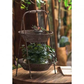 سله من المعدن مشغول يدويا بتصميم فينتج 8792 سله من المعدن مشغول يدويا بتصميم فينتج 8792