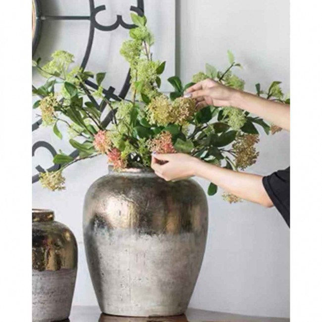 فازة فخاري معتق أنيق لديكور المنزل 7514