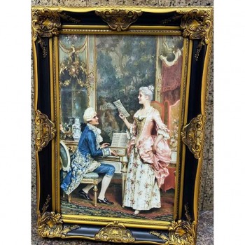 لوحه جداري مطبوع كالنفس باطار خشبي -2-6657