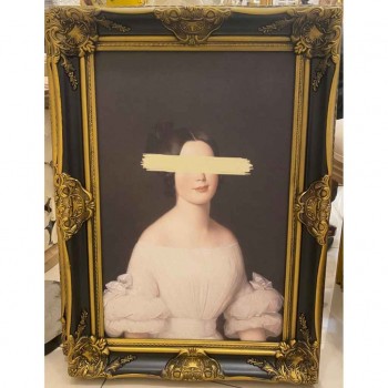 لوحه جداري مطبوع كالنفس باطار خشبي انيق -3-6657