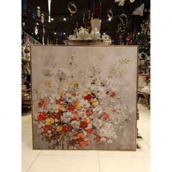 لوحه جداري مطبوع كانفس اطار خشب ذهبي4600-