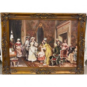 لوحة جداريه كانفس بإطار خشبي L6653