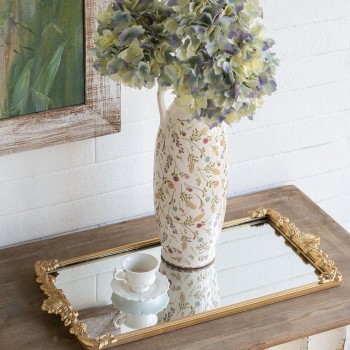 صينية تقديم مرايا بإطار مزخرف بالون ذهبي بتصميم كلاسيك 8221 صينية تقديم مرايا بإطار مزخرف بالون ذهبي بتصميم كلاسيك 8221